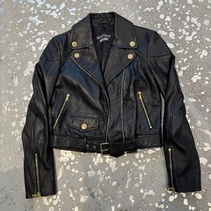 Boutique Moschino Leather Moto Jacket